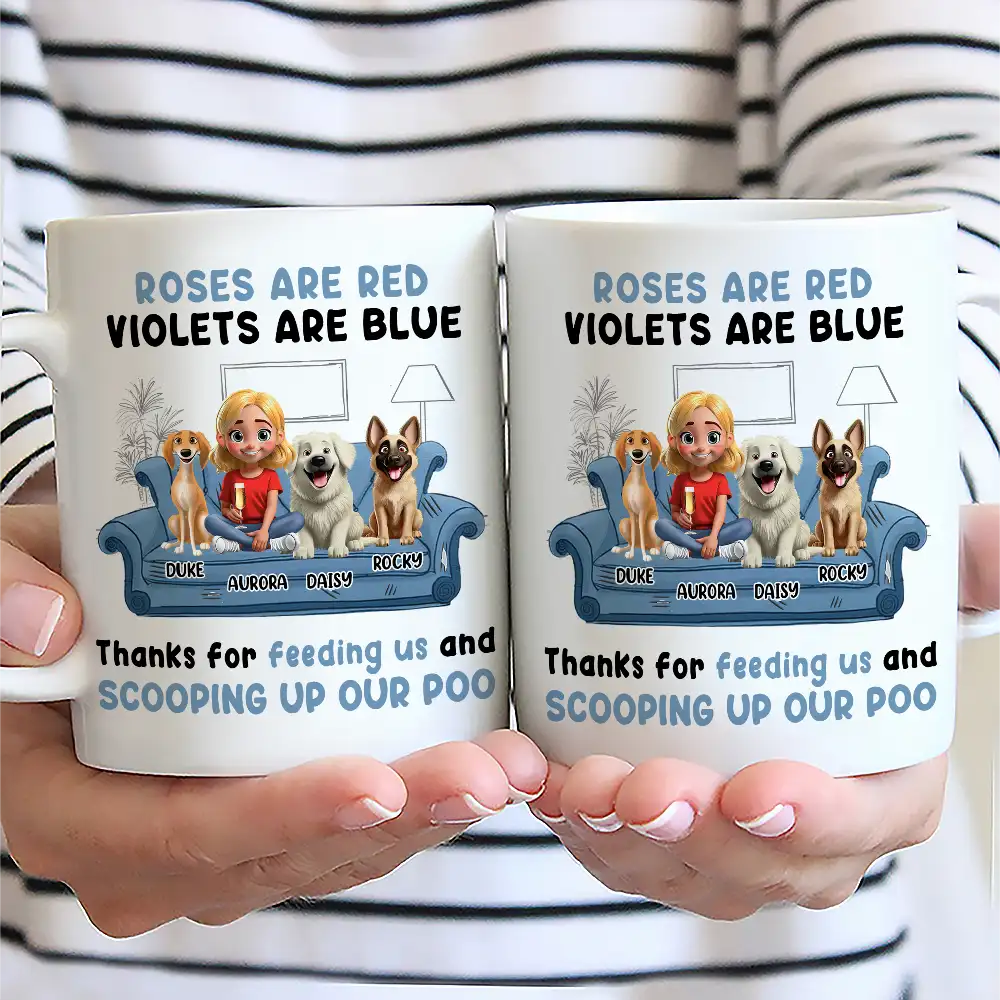 Roses Are Red Violets Are Blue Dog Lovers - Personalized Mug - Image 2
