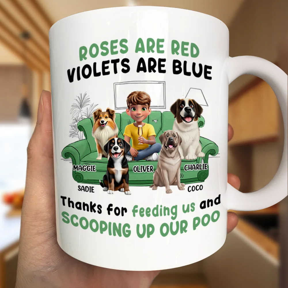 Roses Are Red Violets Are Blue Dog Lovers - Personalized Mug - Image 3