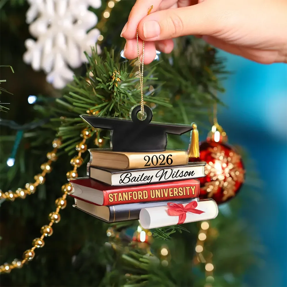 School Graduation - Personalized Custom Shaped Acrylic Ornament - Image 4