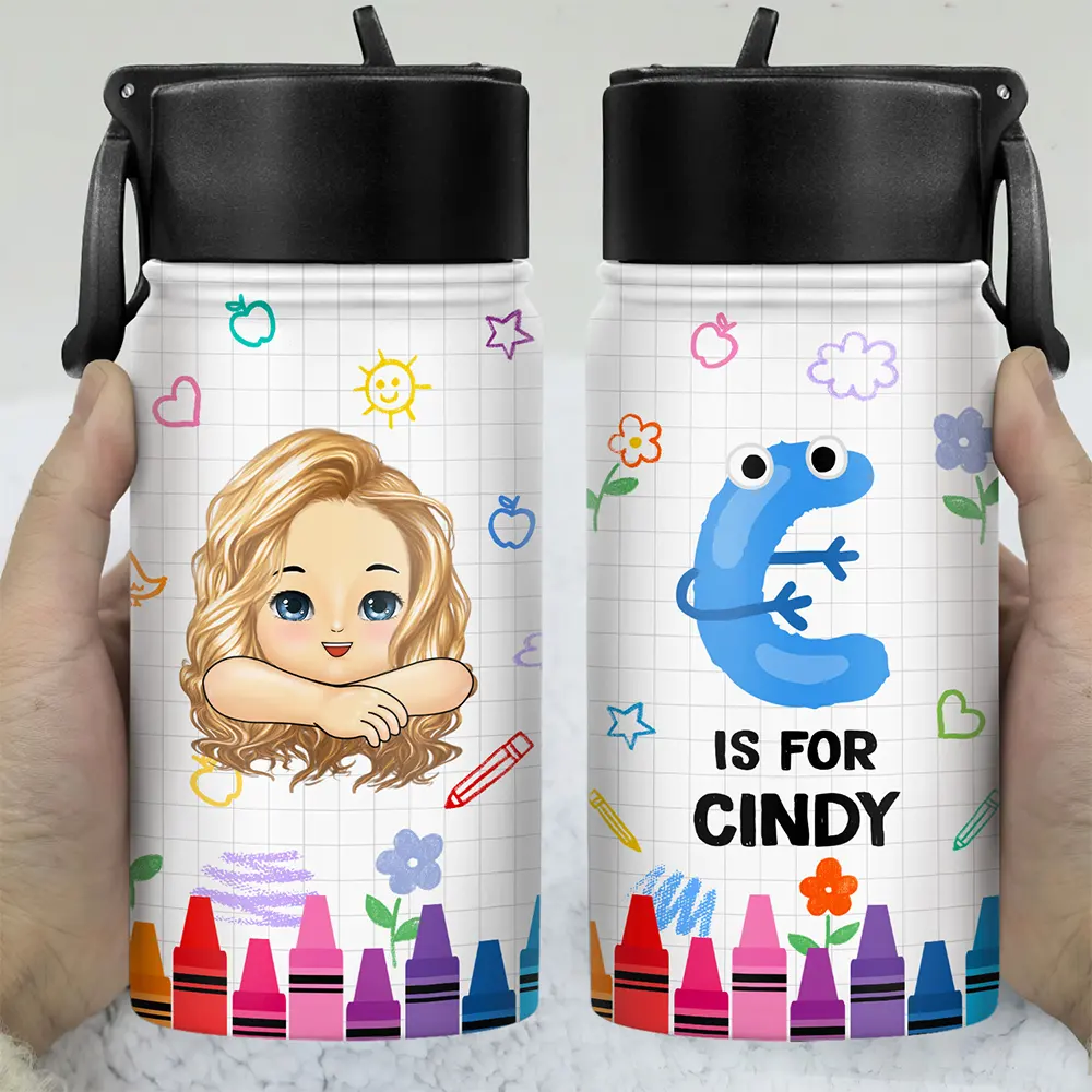School Kid's Name - Personalized Kids Water Bottle - Image 3