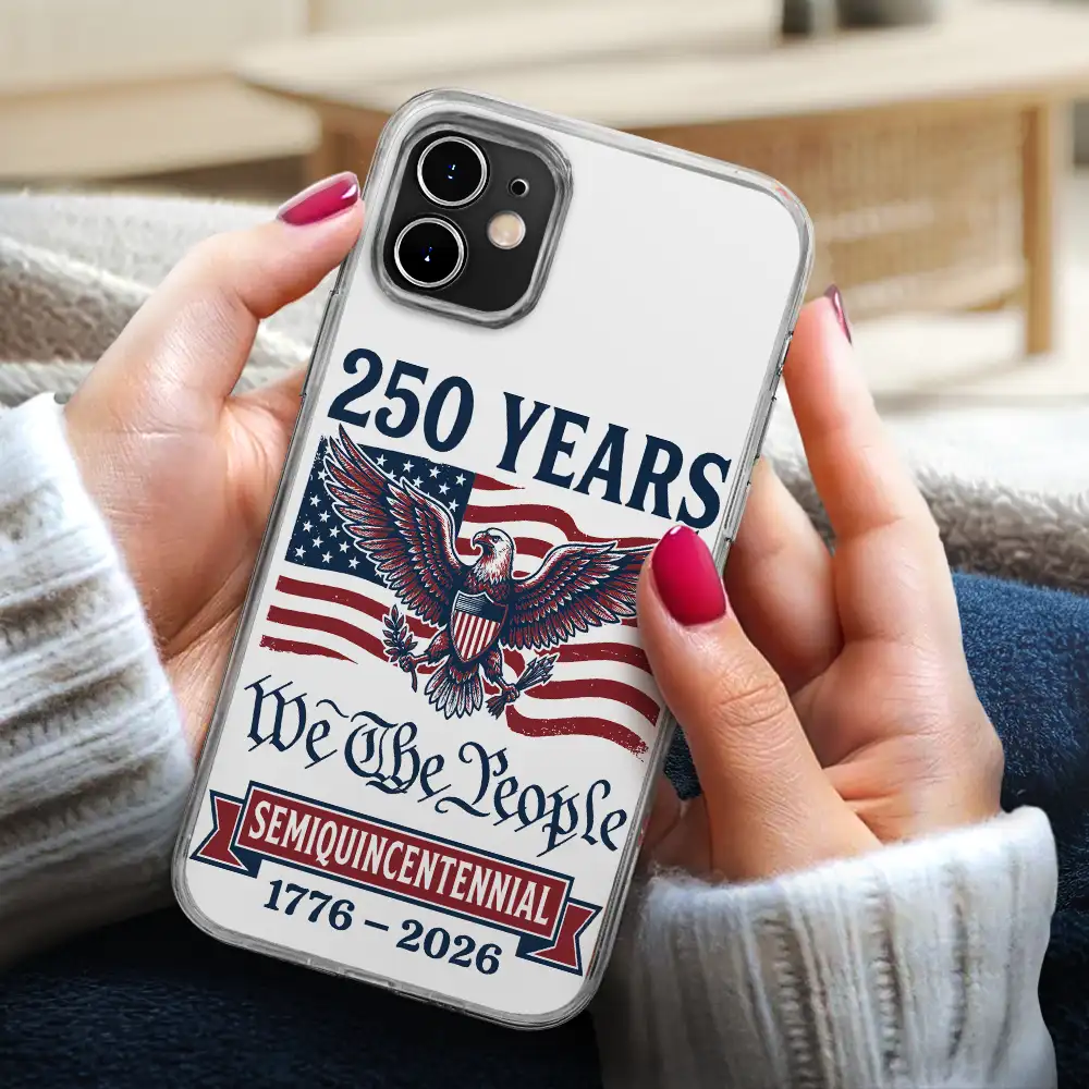 Semiquincentennial Eagle 250th Anniversary We The People - Clear Phone Case - Image 4