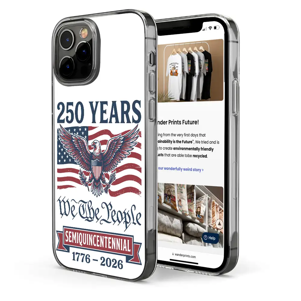Semiquincentennial Eagle 250th Anniversary We The People - Clear Phone Case - Image 5