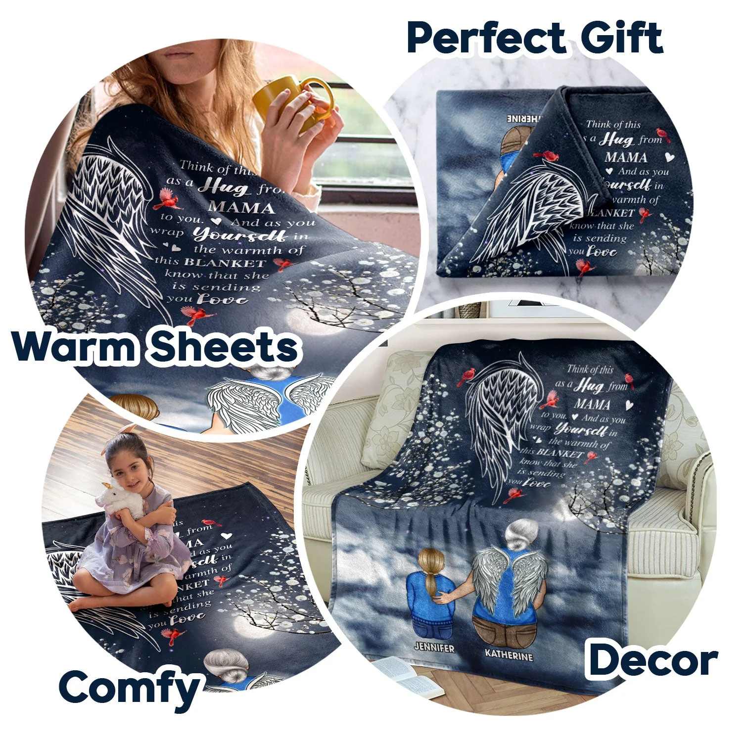 Sending You Love - Sympathy Gift To Comfort Those Grieving The Loss of A Loved One - Personalized Fleece Blanket - Image 6