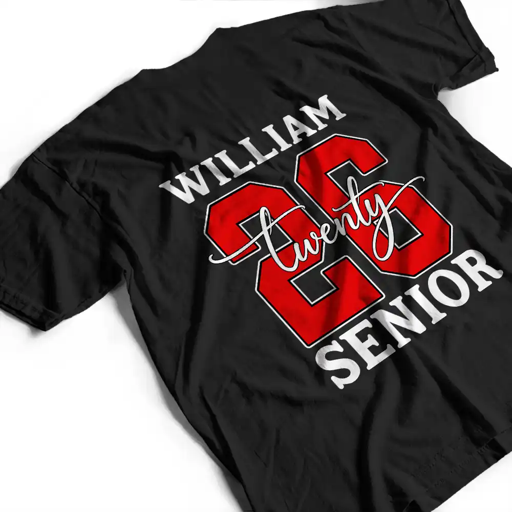 Senior Graduated With Custom Name And School Name - Personalized T Shirt - Image 4