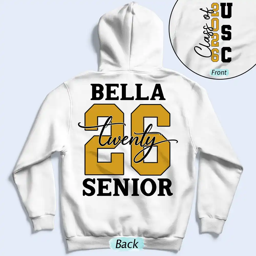 Senior Graduated With Custom Name And School Name - Personalized T Shirt - Image 5