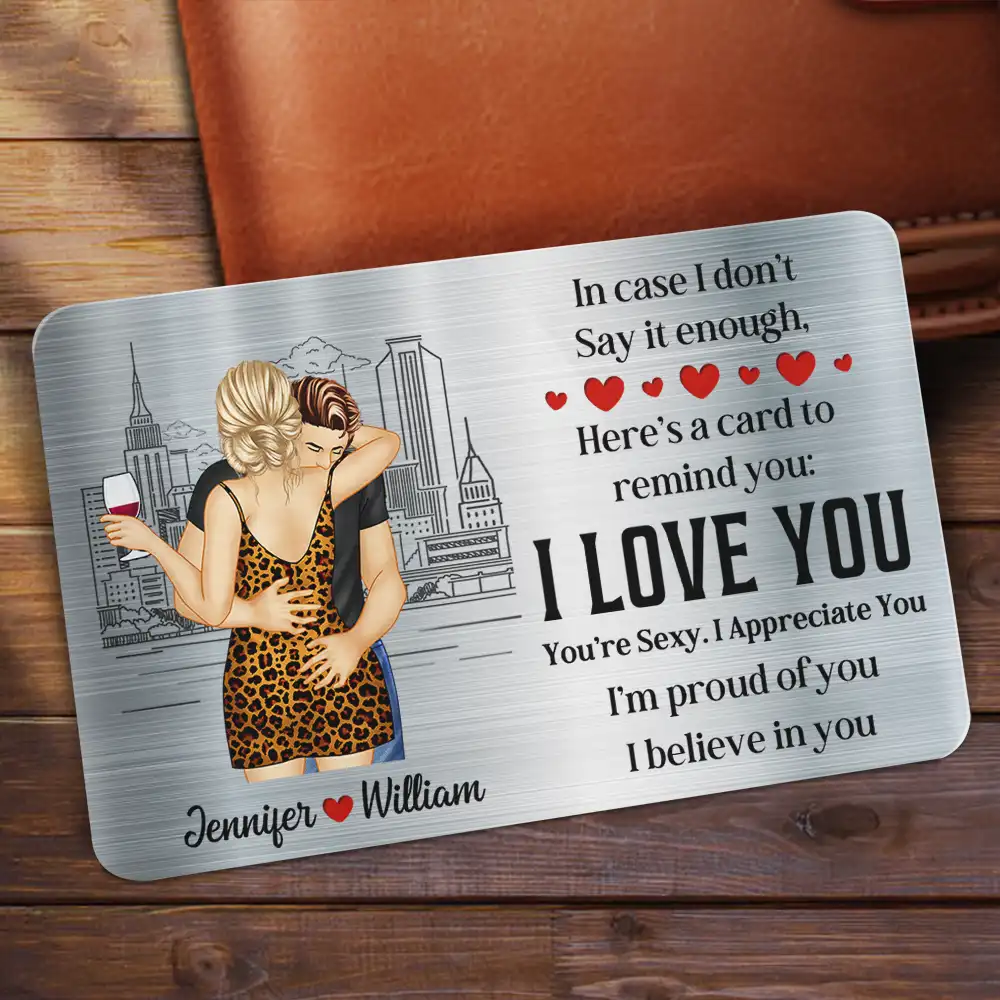 Sexy Couple You'll Find This Card In A Drawer - Personalized Aluminum Wallet Card - Image 2