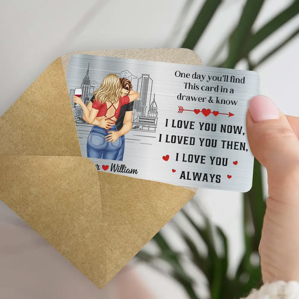 Sexy Couple You'll Find This Card In A Drawer - Personalized Aluminum Wallet Card - Image 4