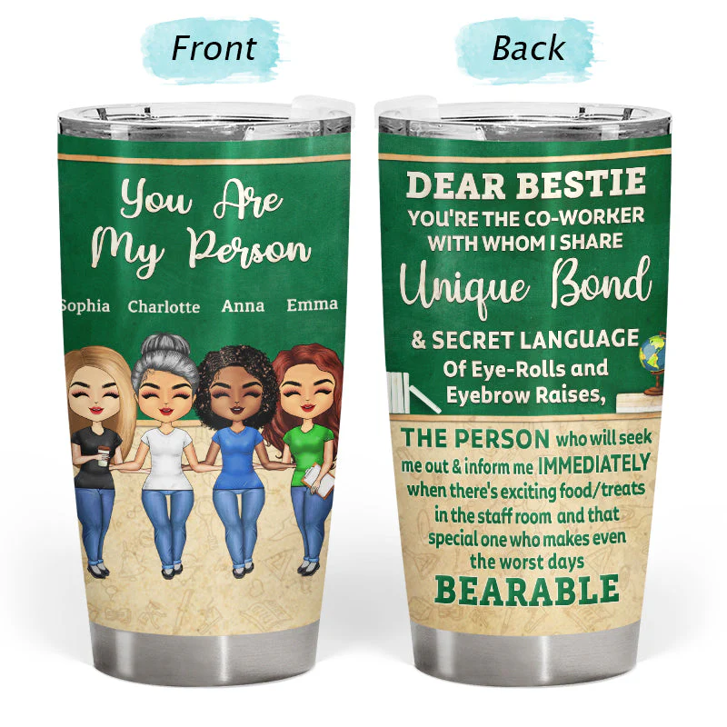 Share Unique Bond And Secret Language Teacher - BFF Bestie Gift - Personalized Custom Tumbler - Image 3