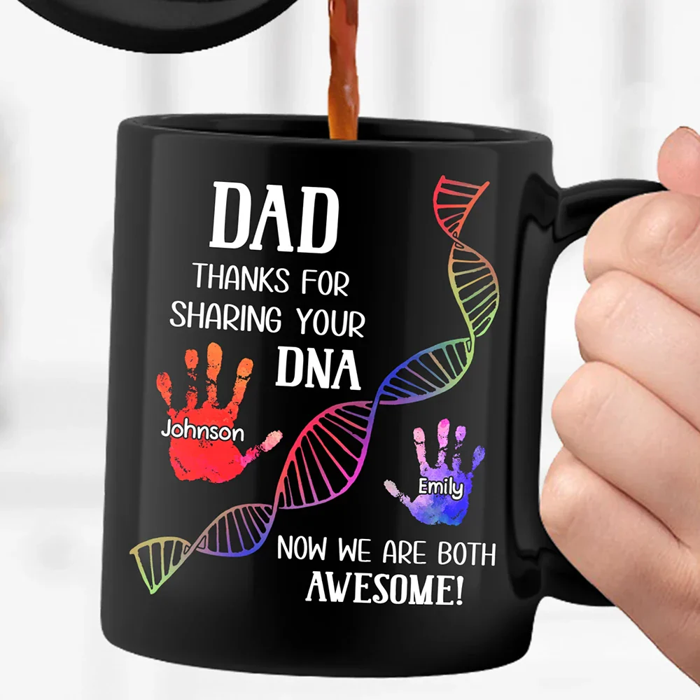Sharing Your DNA - Personalized Black Mug