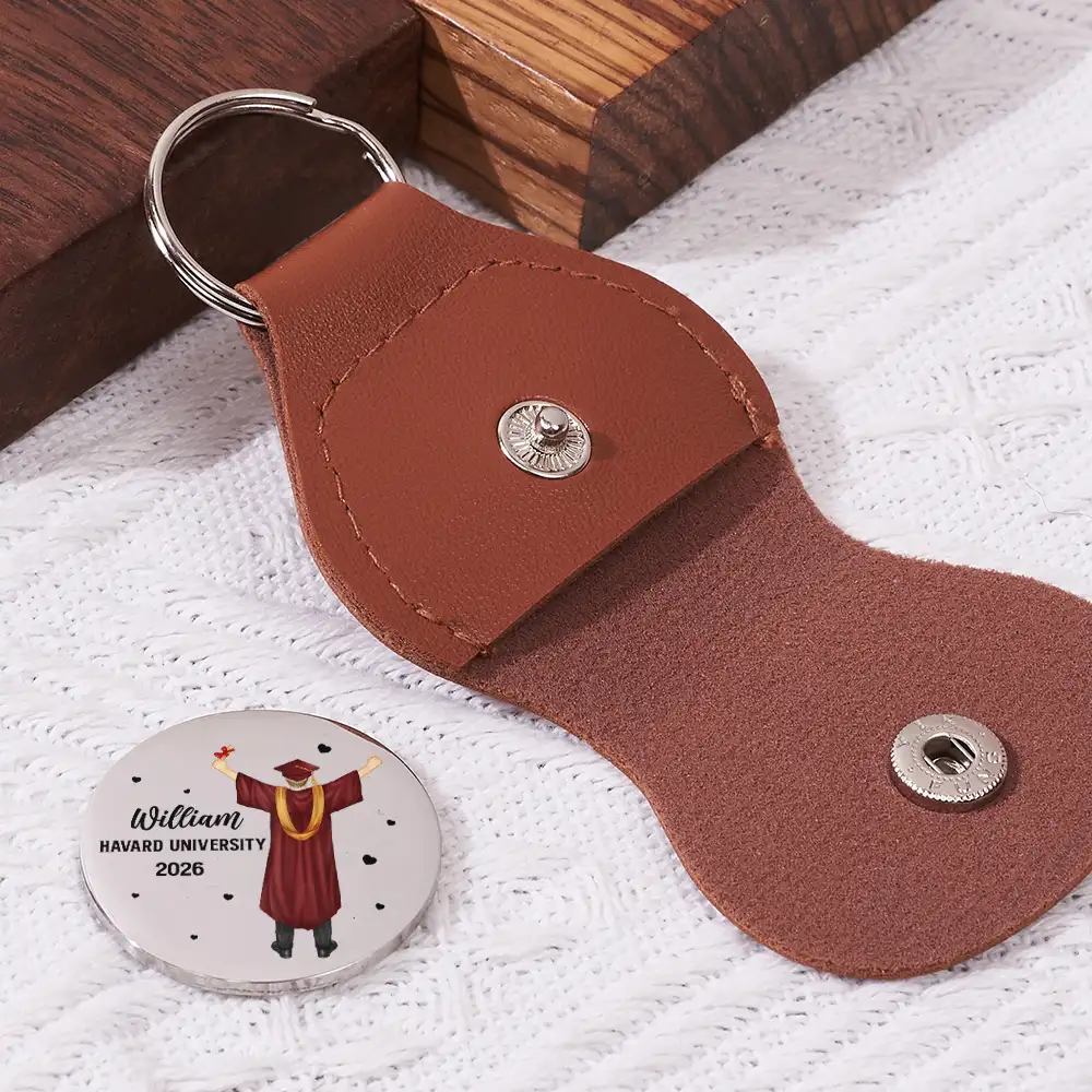 She Believed She Could - Personalized Leather Pocket Hug - Image 2
