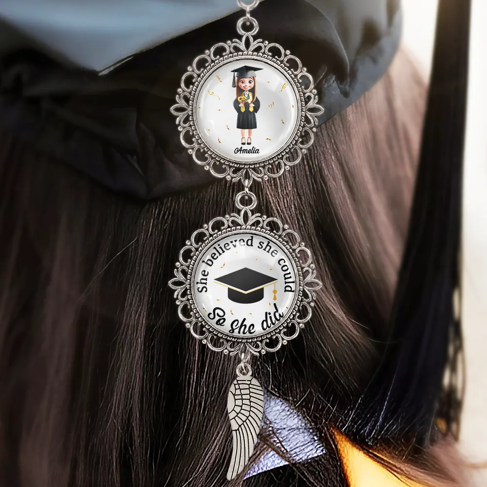 She Believed She Could So She Did - Personalized Pendant Charm