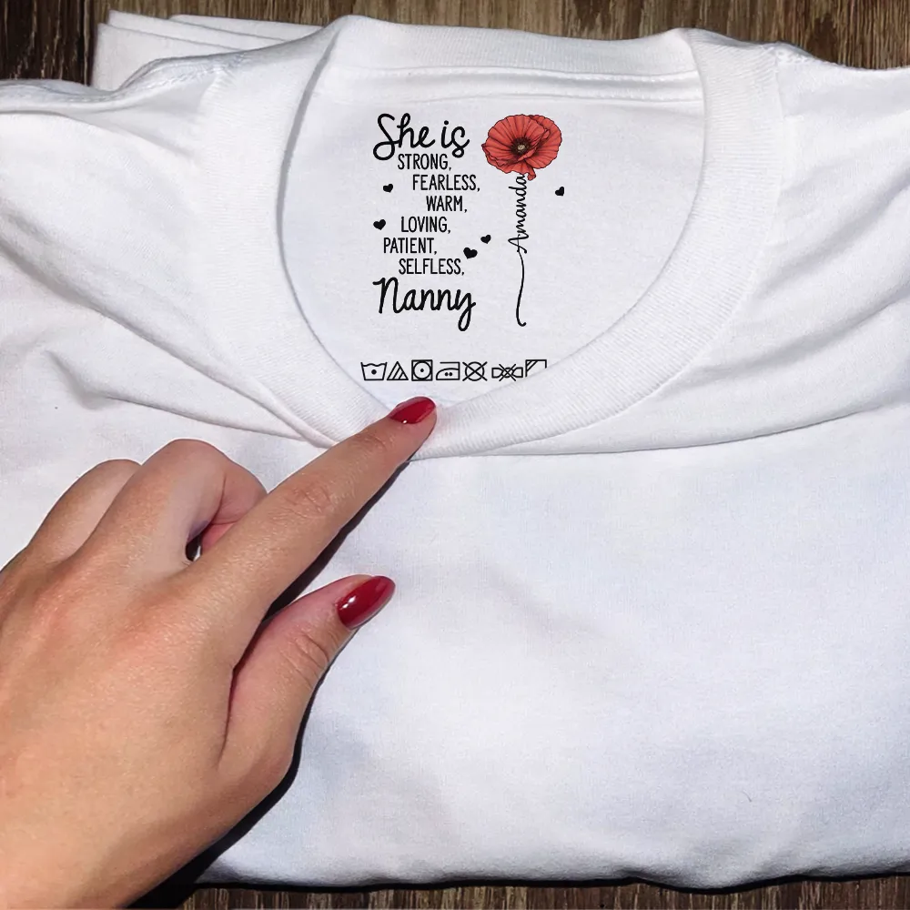 She Is Mom - Personalized T Shirt - Image 5