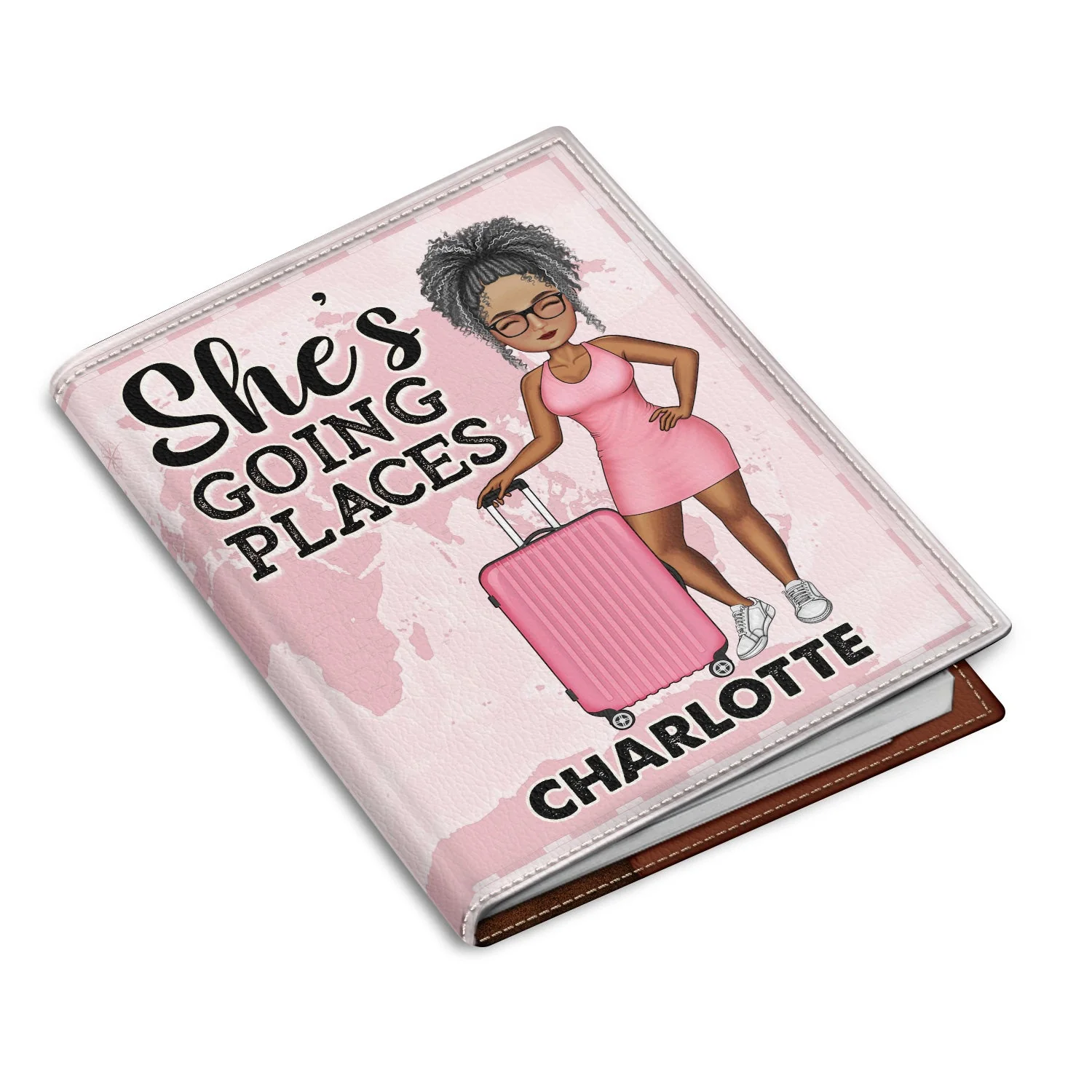 She's Going Places Traveling - Vacation, Funny Gift For Her, Him, Travel Lovers - Personalized Custom Passport Cover, Passport Holder - Image 2