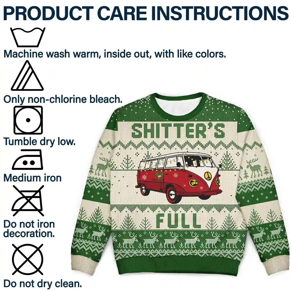 Shitter's Full Camping Lover - Personalized Unisex Ugly Sweater - Image 7
