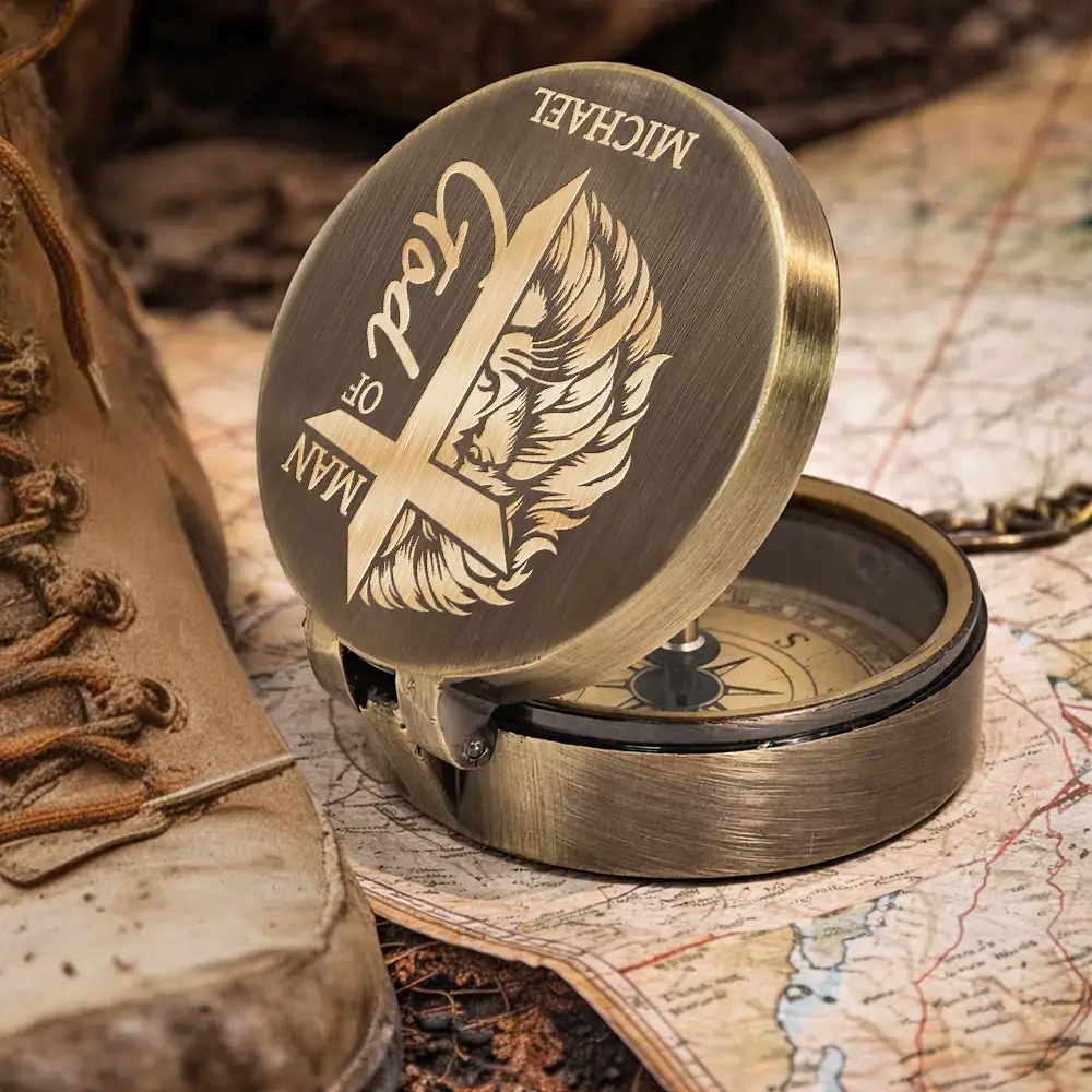 Show Me The Right Path - Personalized Engraved Brass Compass - Image 5