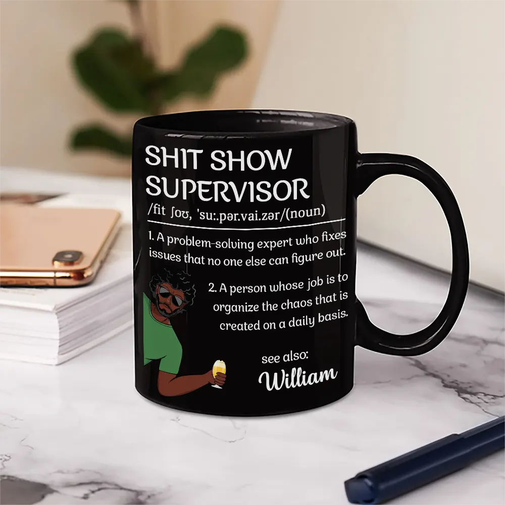 Show Supervisor Expert Who Fixes Issues Senior Mom Dad Retired - Personalized Mug - Image 5