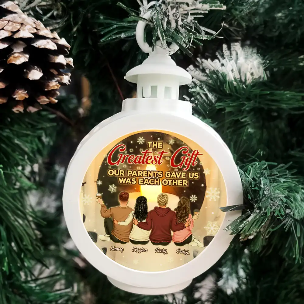 Sibling Cousin The Greatest Gift Our Parents Gave Us - Personalized Candlelight Lantern Ornament - Image 4