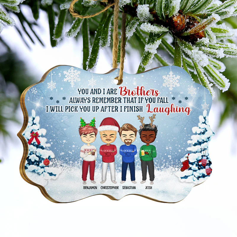 Siblings You And I Are Sisters Always Remember - Christmas Gift For Sisters And Brothers - Personalized Custom Wooden Ornament - Image 3