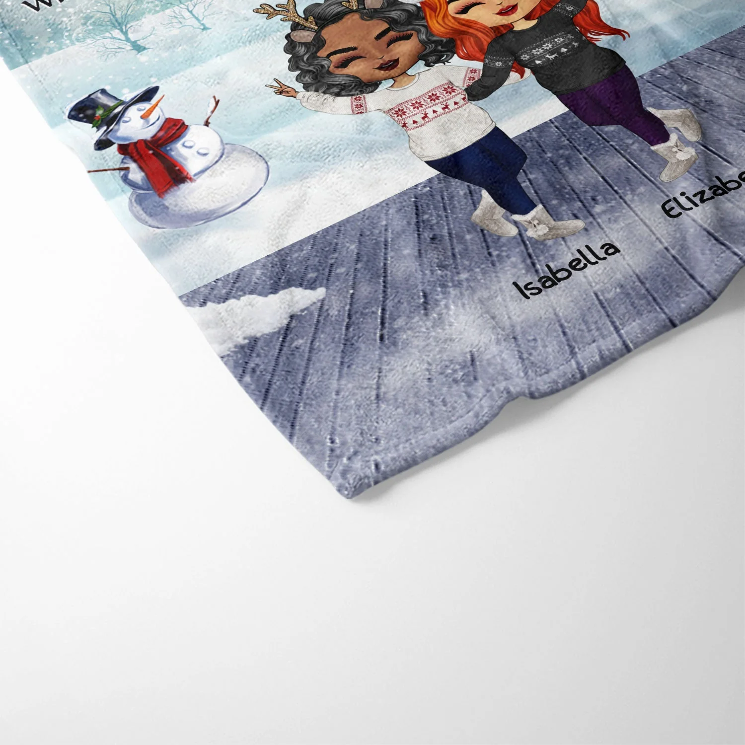 Side By Side Or Miles Apart Sisters And Brothers, Best Friends - Christmas Gift - Personalized Custom Fleece Blanket - Image 3
