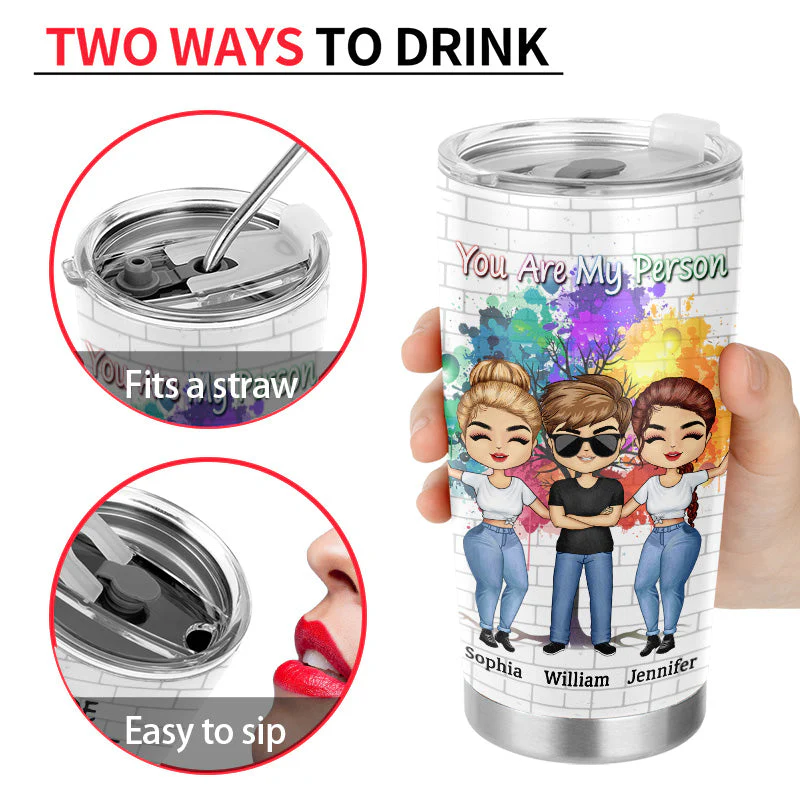 Side By Side Or Miles Apart Sisters And Brothers - Gift For Sibling And BFF- Personalized Custom Tumbler - Image 4