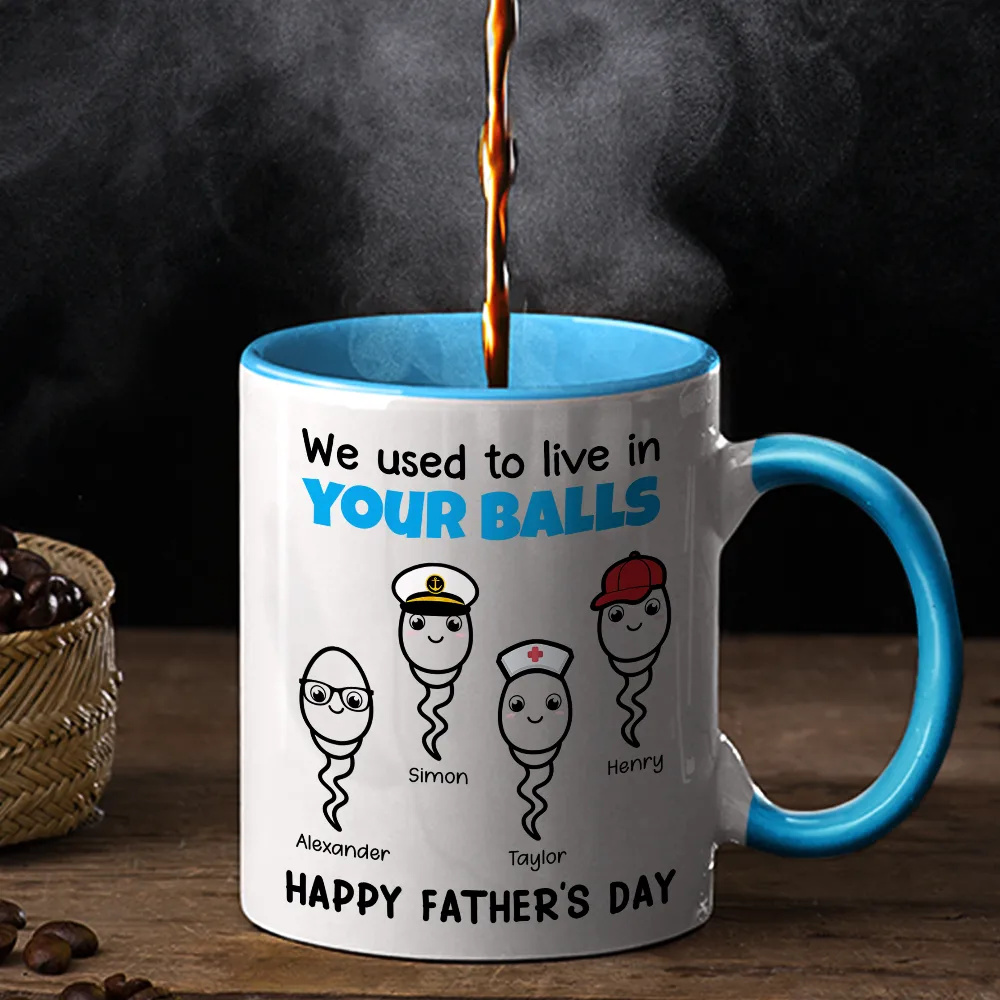 Simple Cute Little Kids We Used To Live - Personalized Accent Mug - Image 2