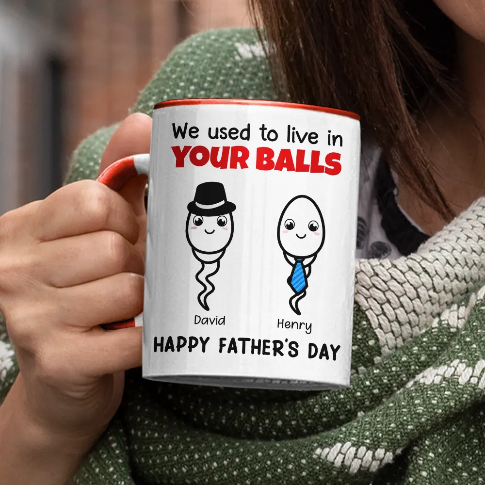 Simple Cute Little Kids We Used To Live - Personalized Accent Mug - Image 3
