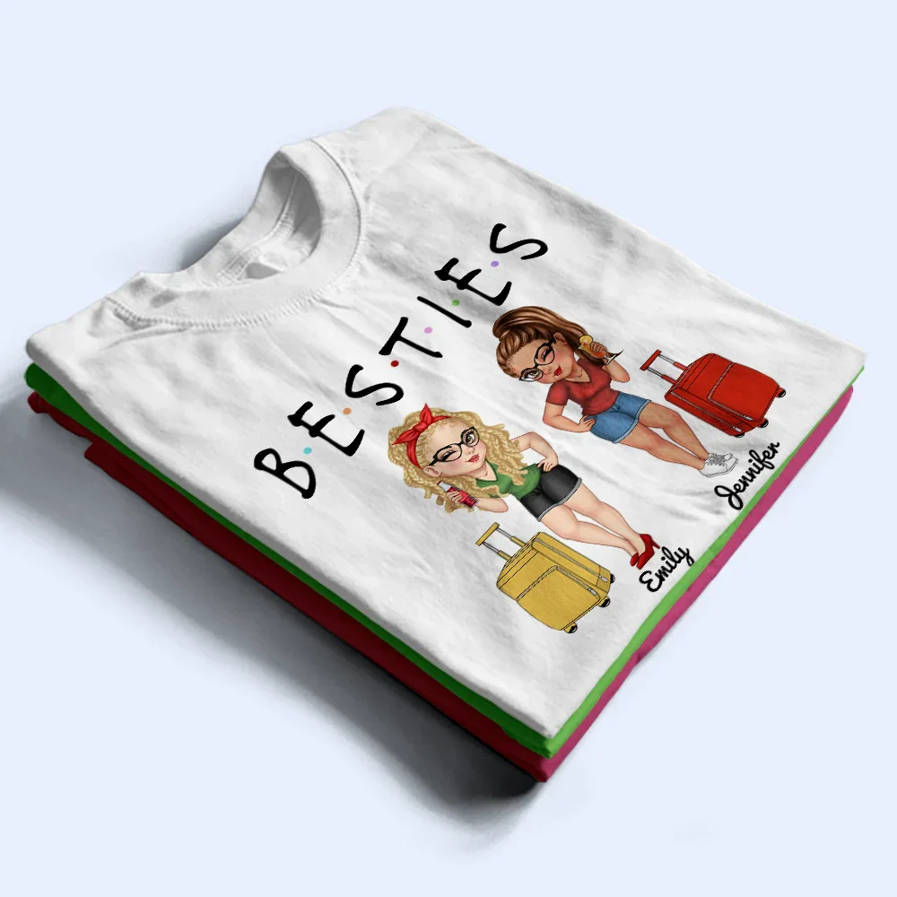 Sistas Besties Travel Together - Personalized T Shirt - Image 2
