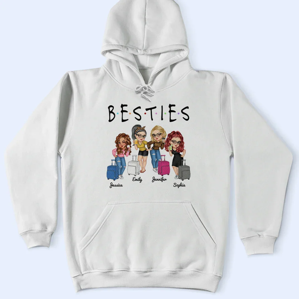 Sistas Besties Travel Together - Personalized T Shirt - Image 4