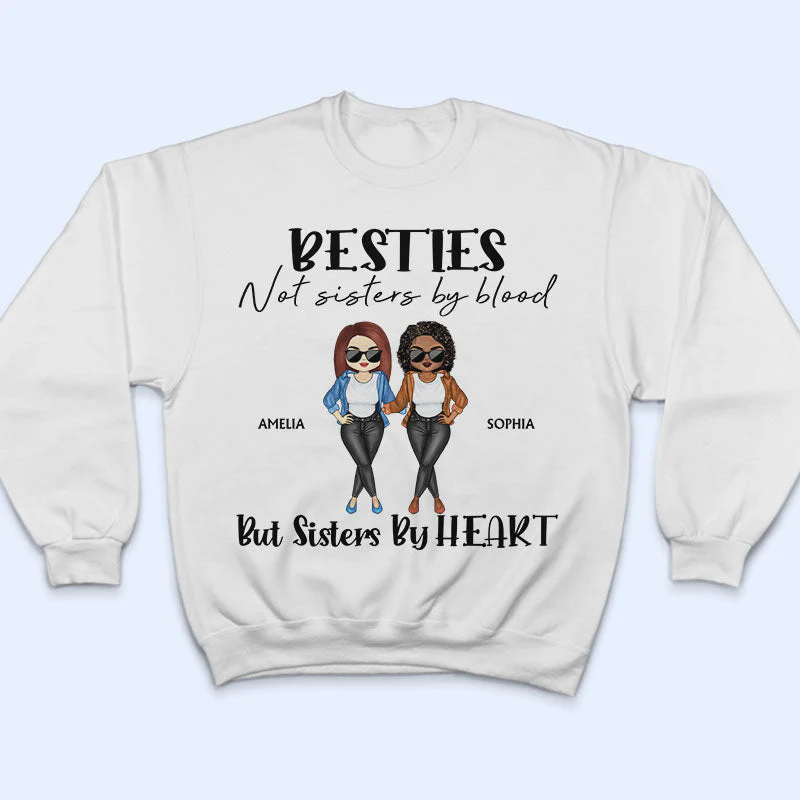 Sistas We Choose Best Friends - Bestie Sister Gift - Personalized Custom T Shirt - Image 6