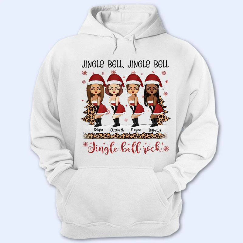 Sister Best Friends Jingle Bell - Christmas Gift For BFF - Personalized Custom T Shirt - Image 4