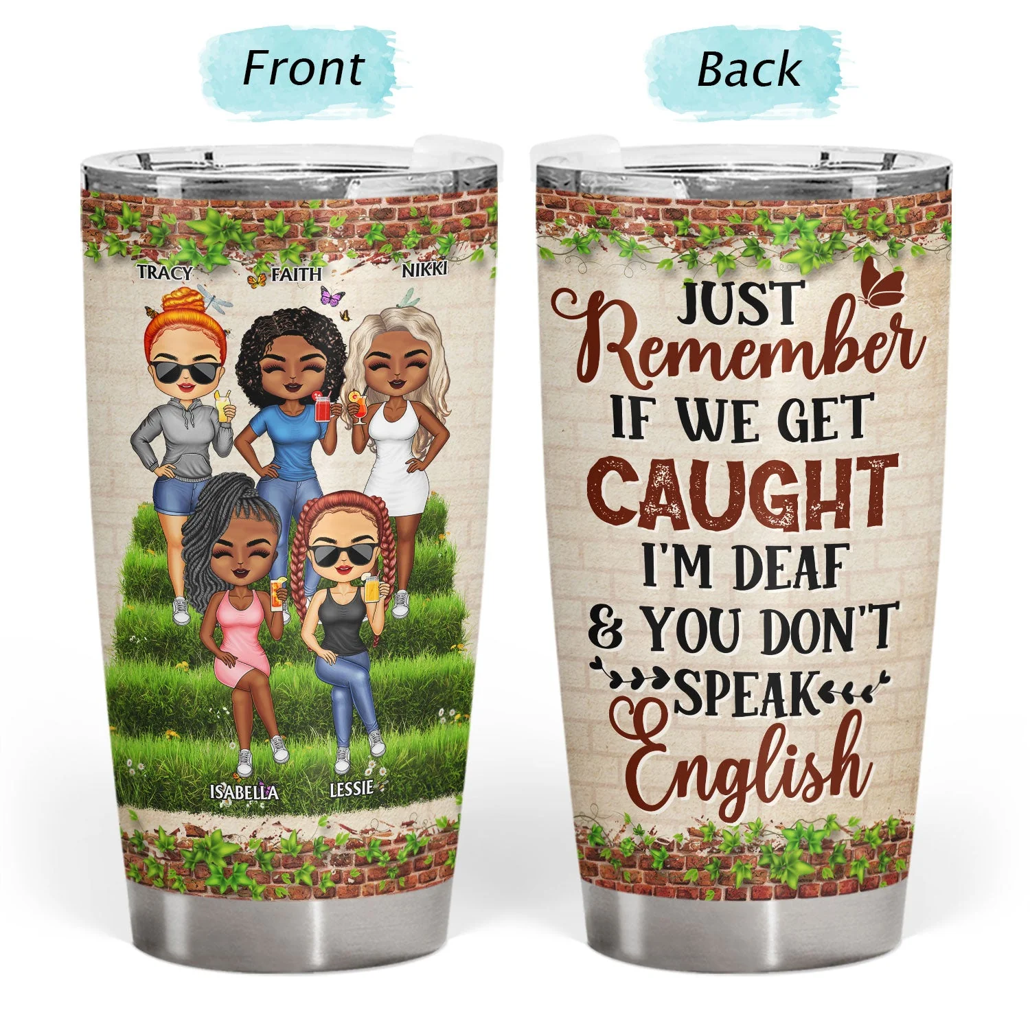 Sisters Are Different Flowers From The Same Garden - Birthday, Loving Gift For Sister, Siblings, Family, Friends, Besties, BFF - Personalized Custom Tumbler - Image 3