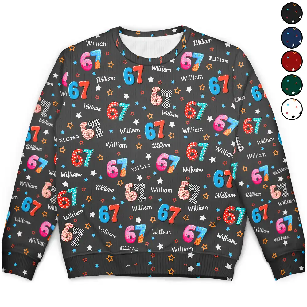 Six Seven Funny Slang - Personalized Unisex Ugly Sweater