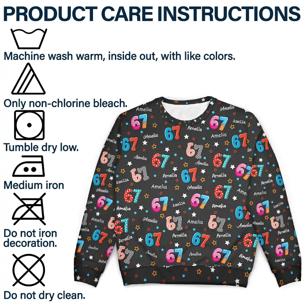 Six Seven Funny Slang - Personalized Unisex Ugly Sweater - Image 7