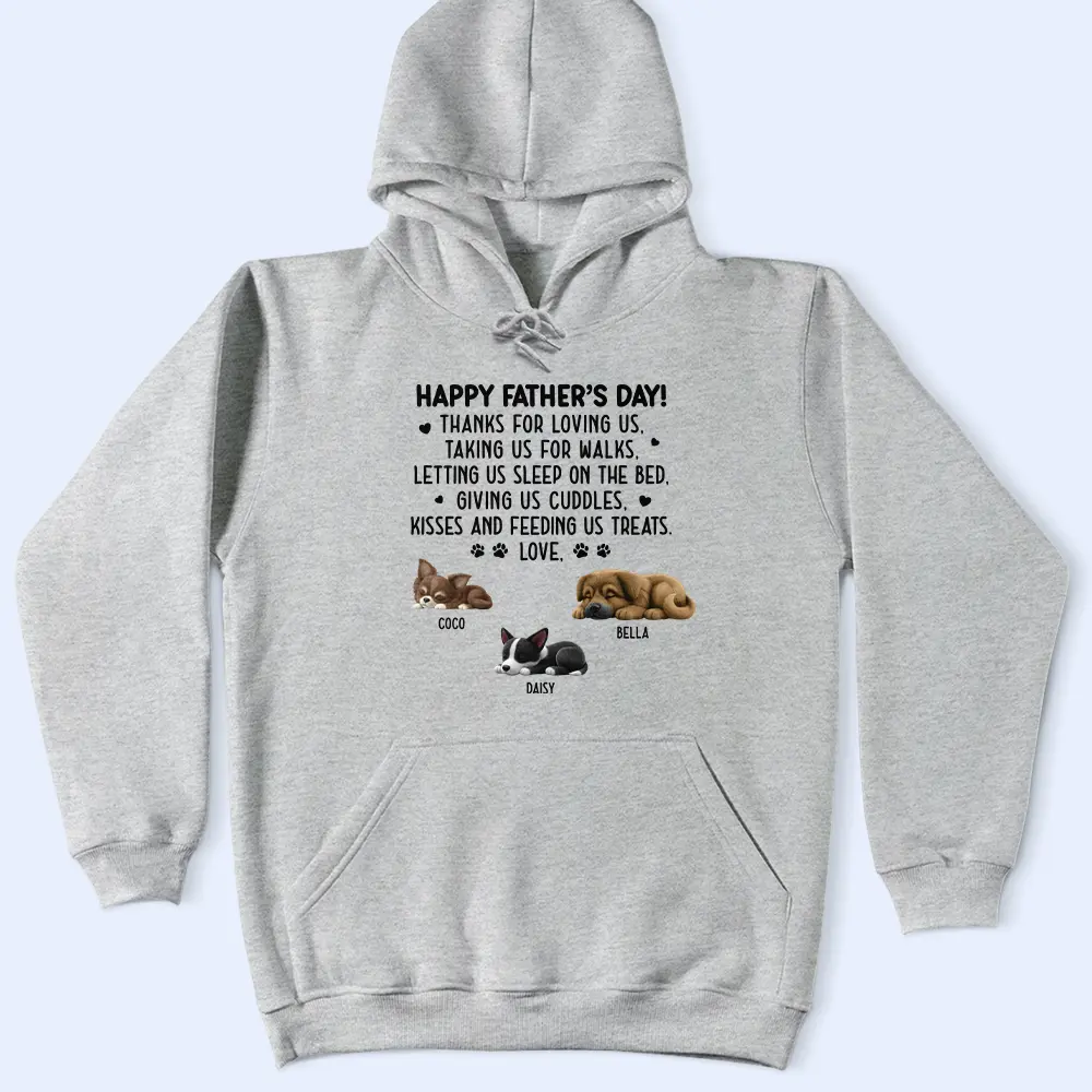 Sleeping Dog Thanks For Loving Me - Personalized T Shirt - Image 5