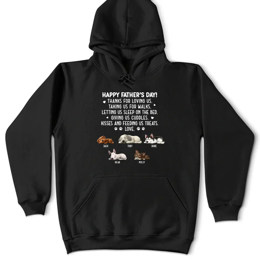 Sleeping Dog Thanks For Loving Me - Personalized T Shirt - Image 6