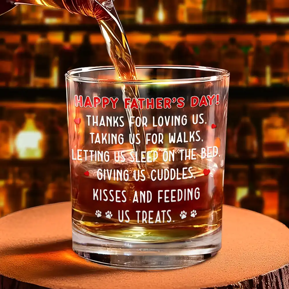 Sleeping Dog Thanks For Loving Me - Personalized Whiskey Glass - Image 4