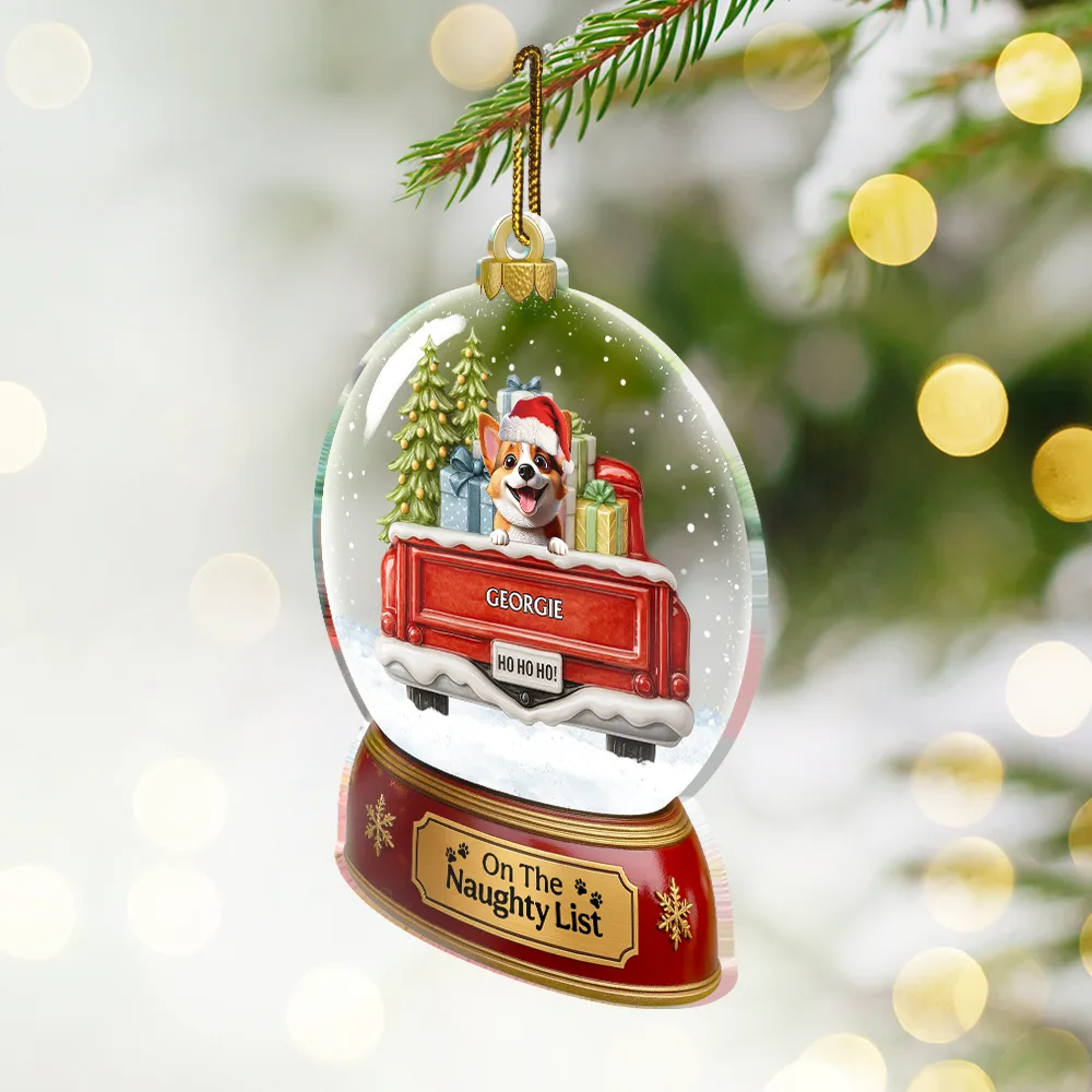 Snowball Have Yourself A Furry Little Christmas - Personalized Custom Shaped Acrylic Ornament - Image 3