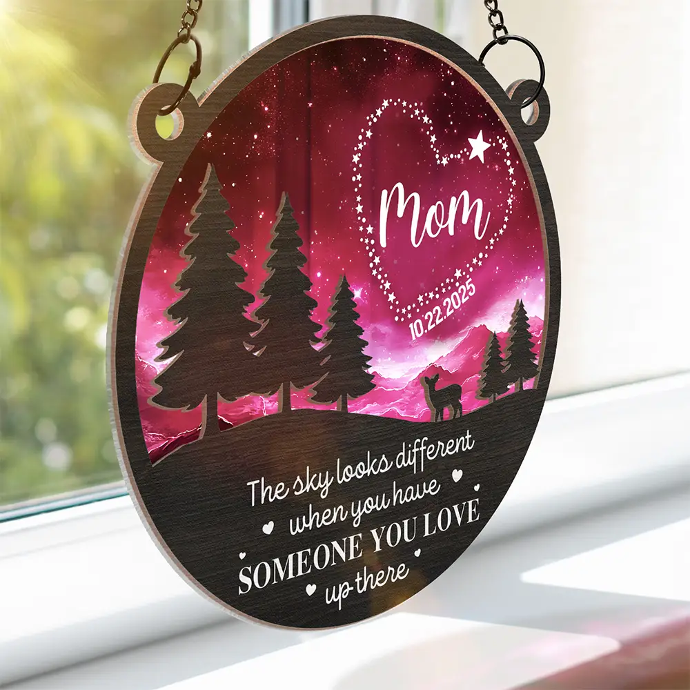 Someone You Love Up There - Personalized Window Hanging Suncatcher Ornament - Image 3