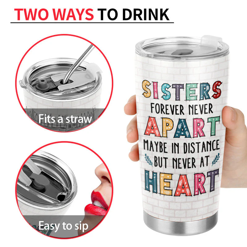 Sometimes Talking To Your Sister Is All The Therapy You Need Sibling - Funny Sister Gifts - Personalized Custom Tumbler - Image 4