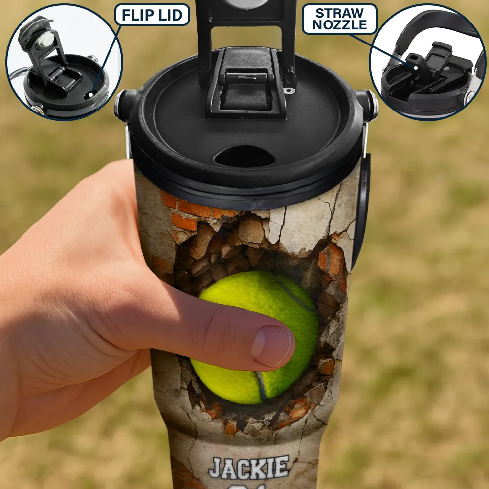 Sport Gifts For Kid - Personalized 30oz Tumbler With Handle - Image 4