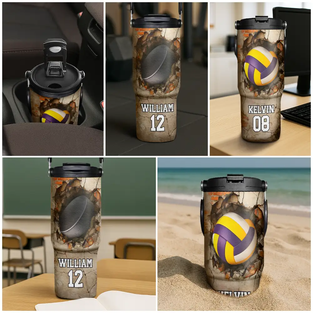 Sport Gifts For Kid - Personalized 30oz Tumbler With Handle - Image 6