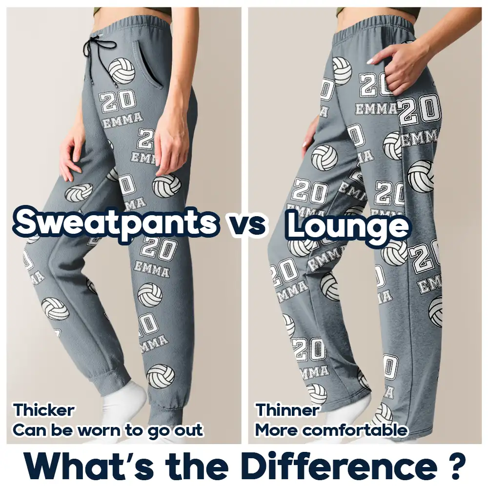 Sports Pattern Baseball Volleyball Basketball - Personalized Sweatpants - Image 6