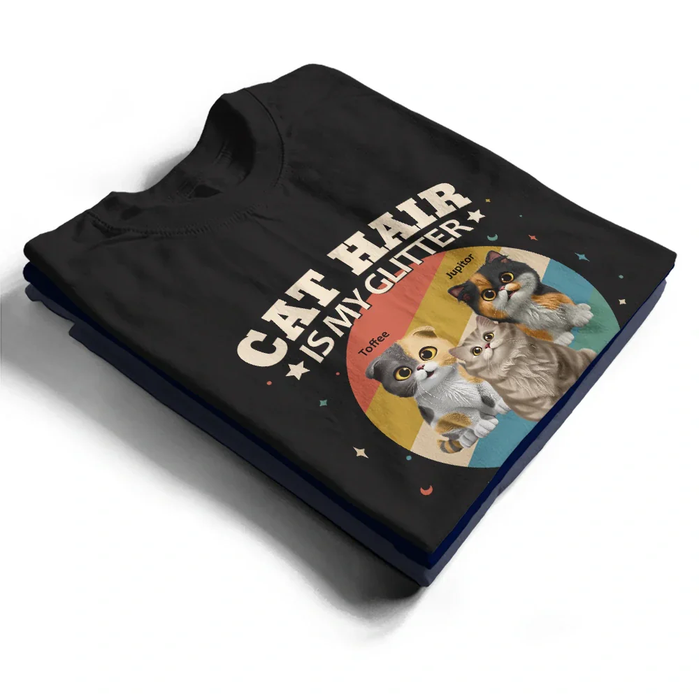 Spread Love Like Cat Hair - Personalized T Shirt - Image 2