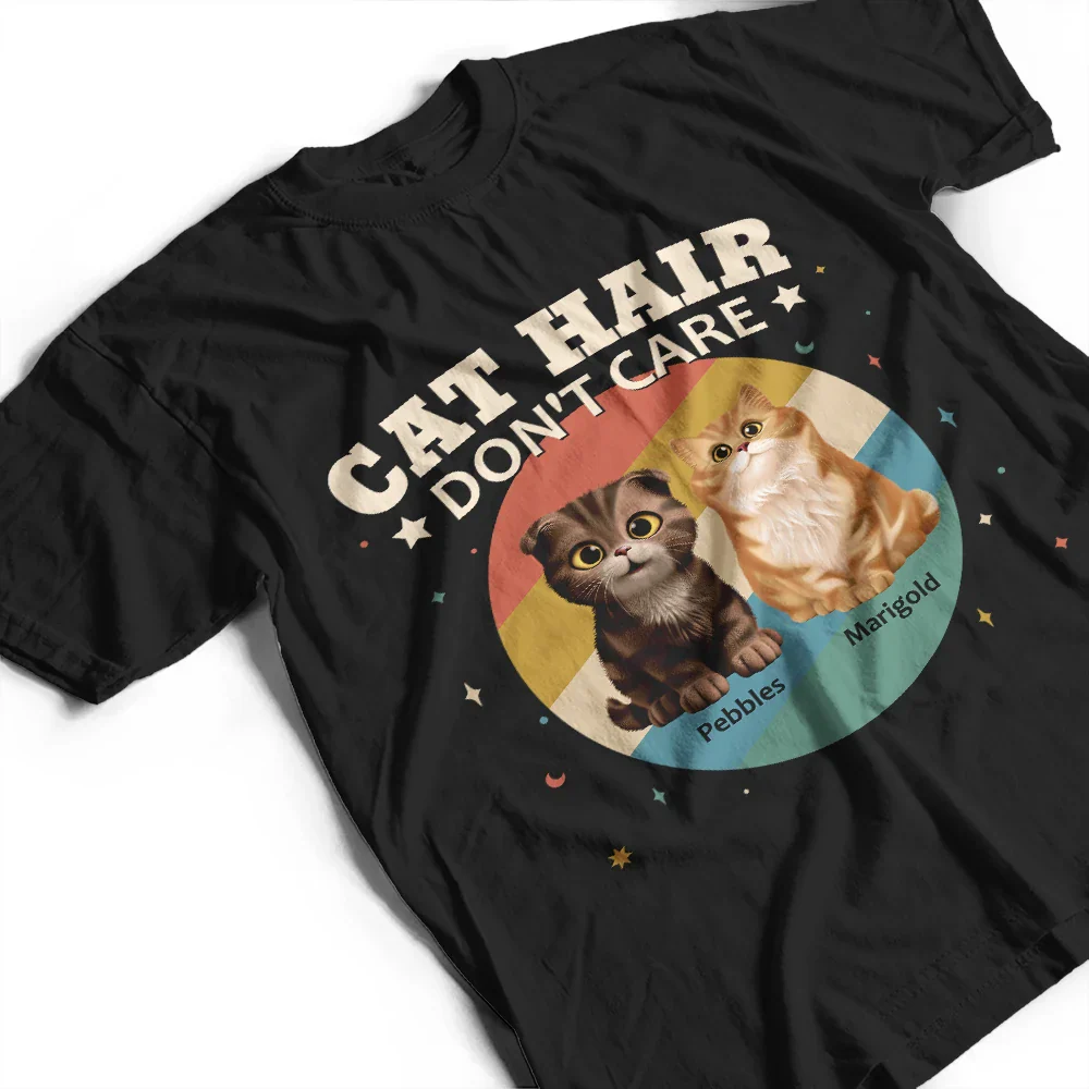 Spread Love Like Cat Hair - Personalized T Shirt - Image 3