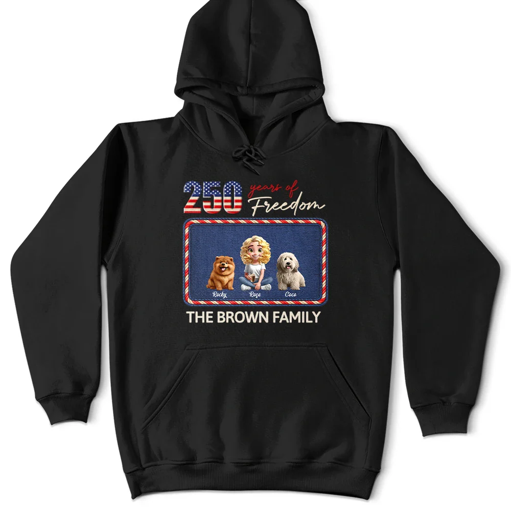 Stars And Stripes American Family 250 Years Of Freedom - Personalized T Shirt - Image 6