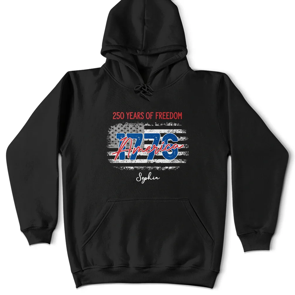 Stars And Stripes 250 Years Of Freedom - Personalized T Shirt - Image 7