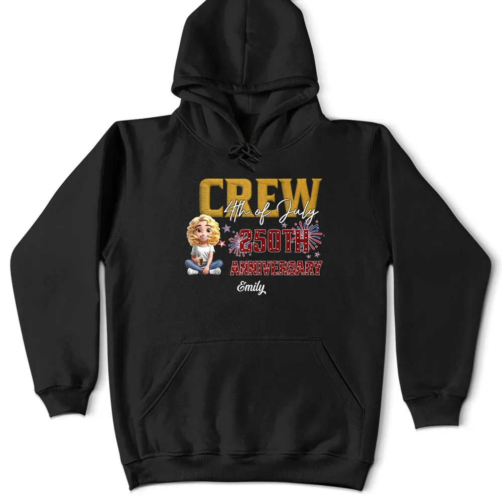 Stars And Stripes 4th Of July Crew 250 Anniversary - Personalized T Shirt - Image 6