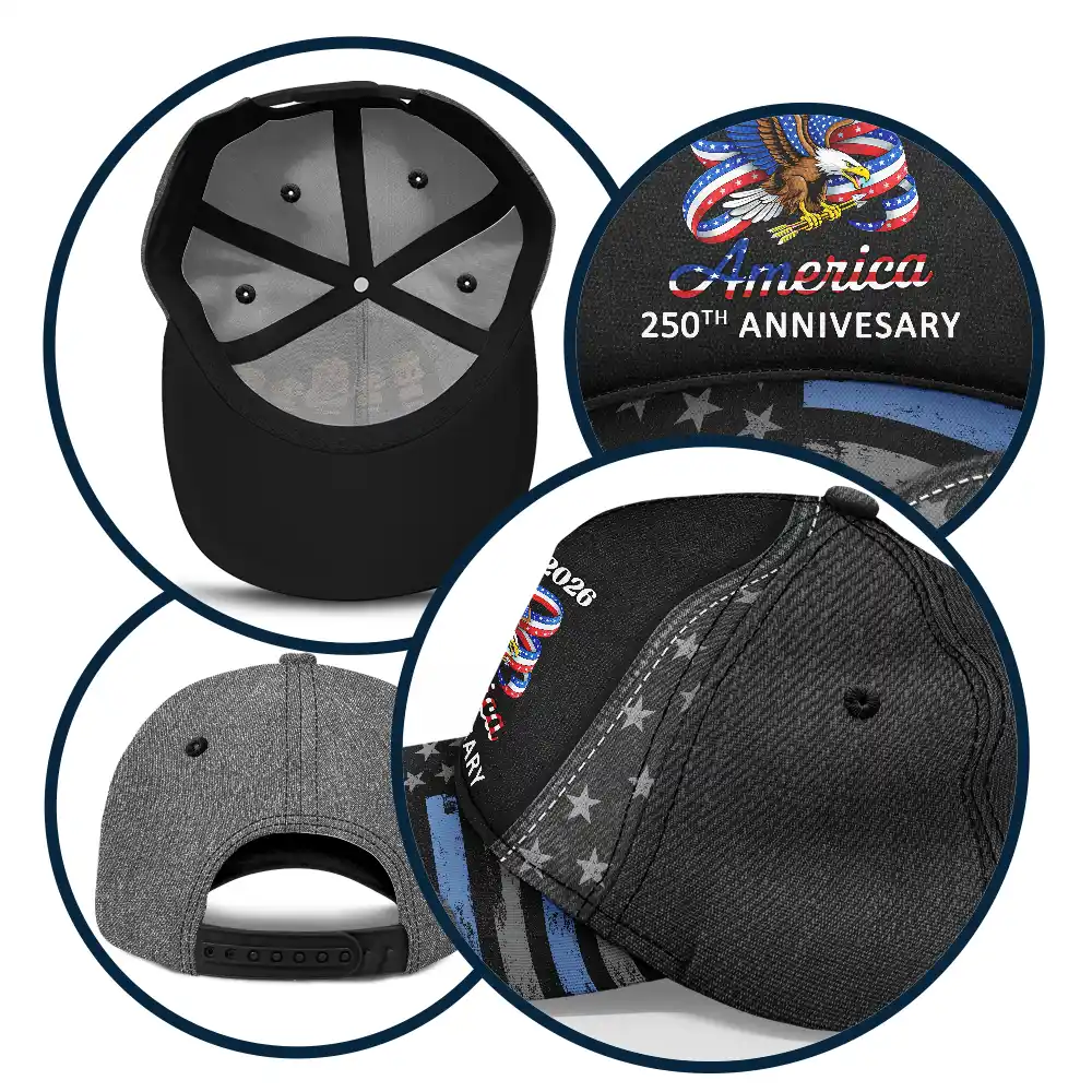 Stars And Stripes America 250th Anniversary - Personalized Classic Cap - Image 5