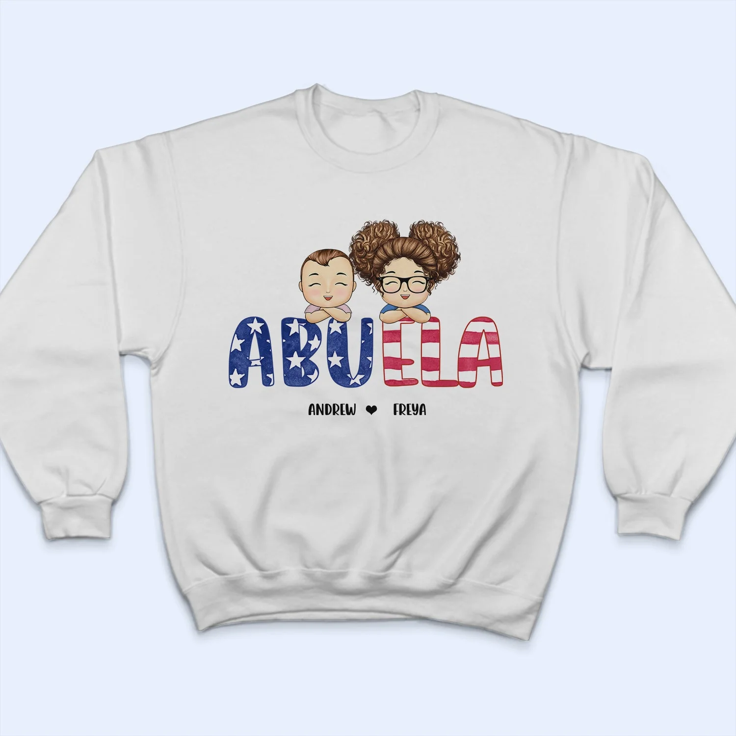 Stars And Stripes Nana Title - Birthday, Loving Gift For Mom, Mother, Mama, Grandma, Grandmother - Personalized Custom T Shirt - Image 5