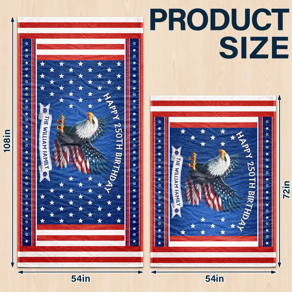 Stars Pattern 250 Years Of Freedom - Personalized Tablecloth - Image 3